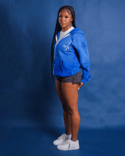 Load image into Gallery viewer, 4EVA SUAVE AZUL ZIP-UP HOODIE