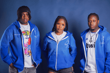 Load image into Gallery viewer, 4EVA SUAVE AZUL ZIP-UP HOODIE