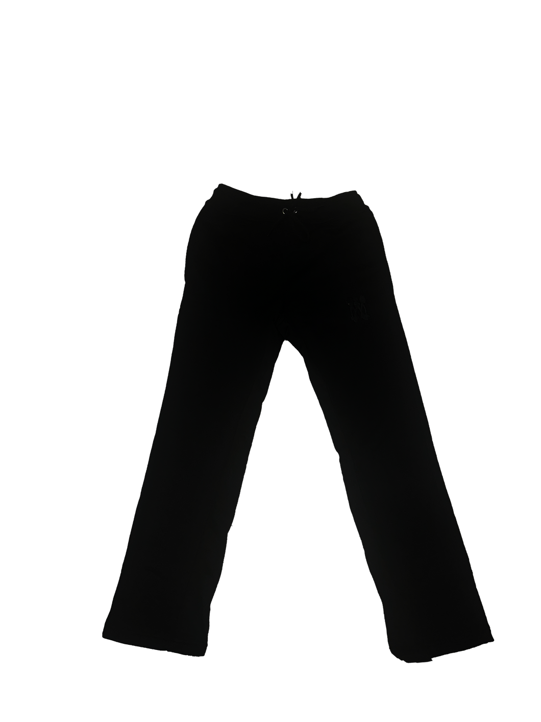 4EVA SUAVE BLACK OPEN HEM PANTS